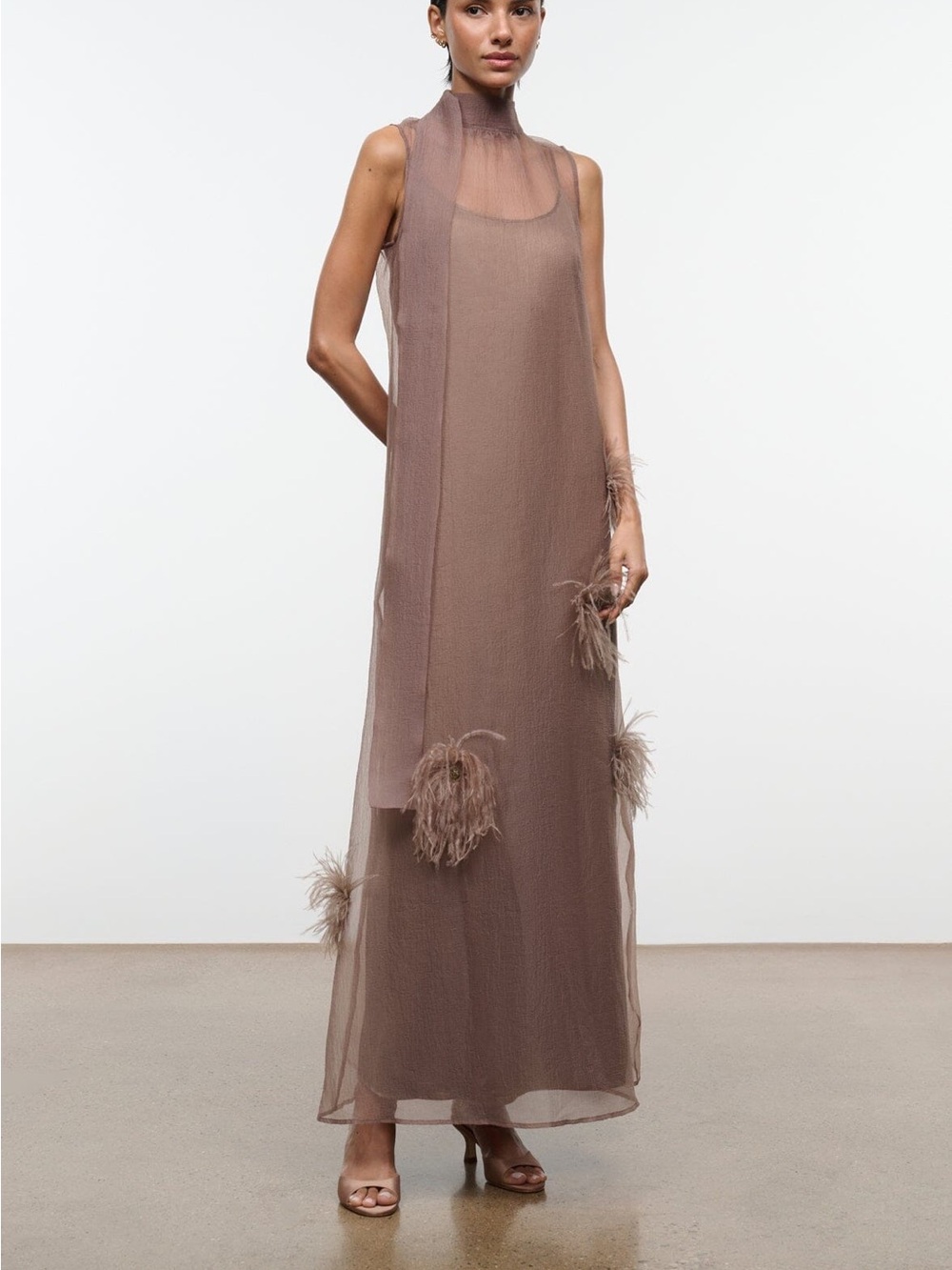 STAUD Albee Dress in Truffle NWT
